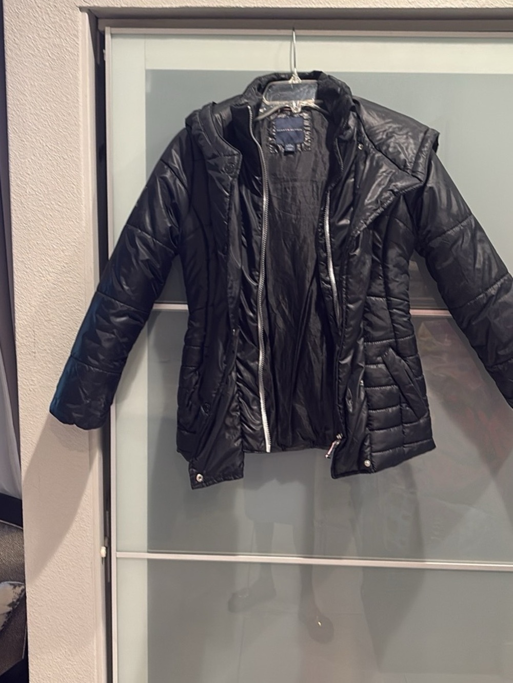 Tommy Hilfiger Kids Black Quilted Hooded Puffer Coat